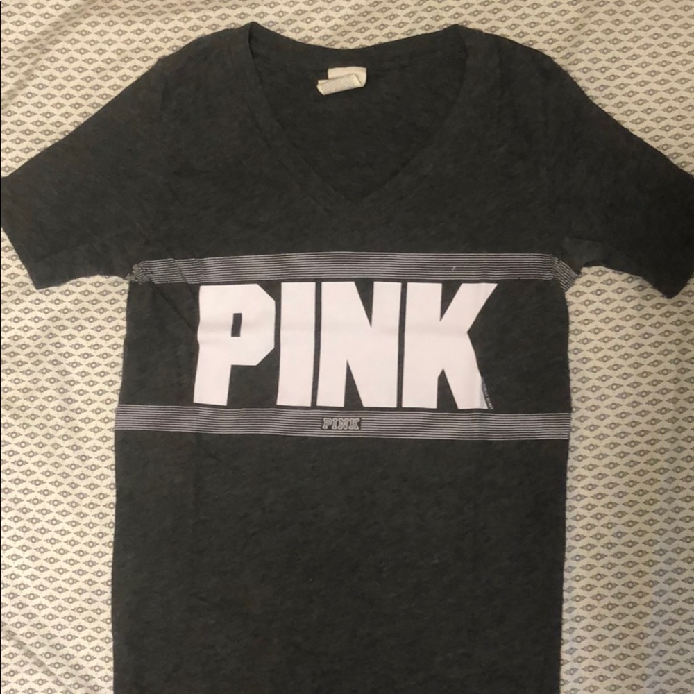 PINK dark gray T-shirt